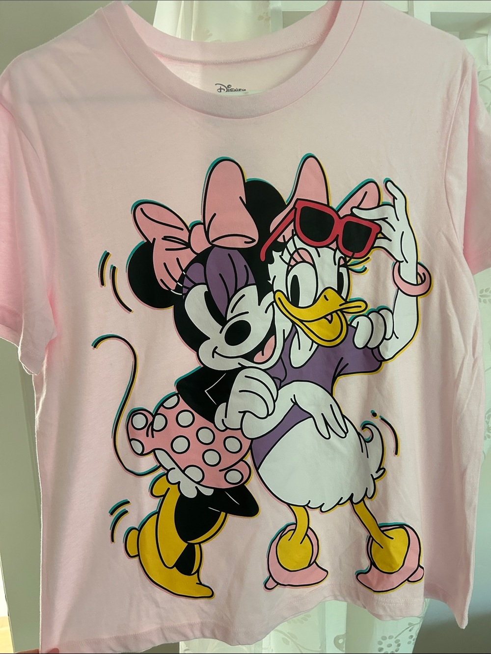 Disney Pink Minnie Mouse & Daisy Duck Graphic Tee